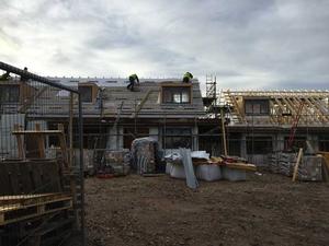 Major respect to the roofers, up in the coldest and wettest of weather on this South Cambridgeshire new build