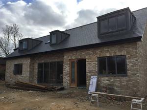 Exterior completed on South Cambridgeshire new build