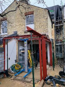 Always happy when the steel's are safely lifted as with this cantilevered central Cambridge Victorian terrace house refurbishment.